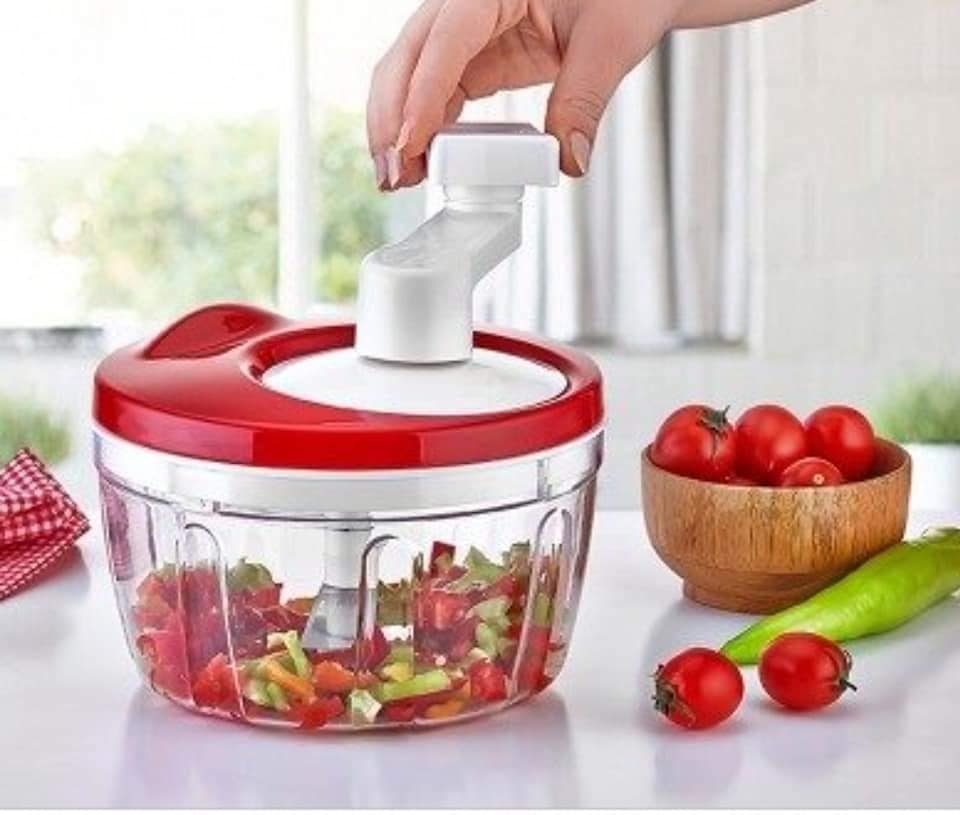Hachoir Manuel Multifontion avec Lames en Acier Inoxydable - Mixeur Mélangeur Ustensile de Cuisine BZE00199