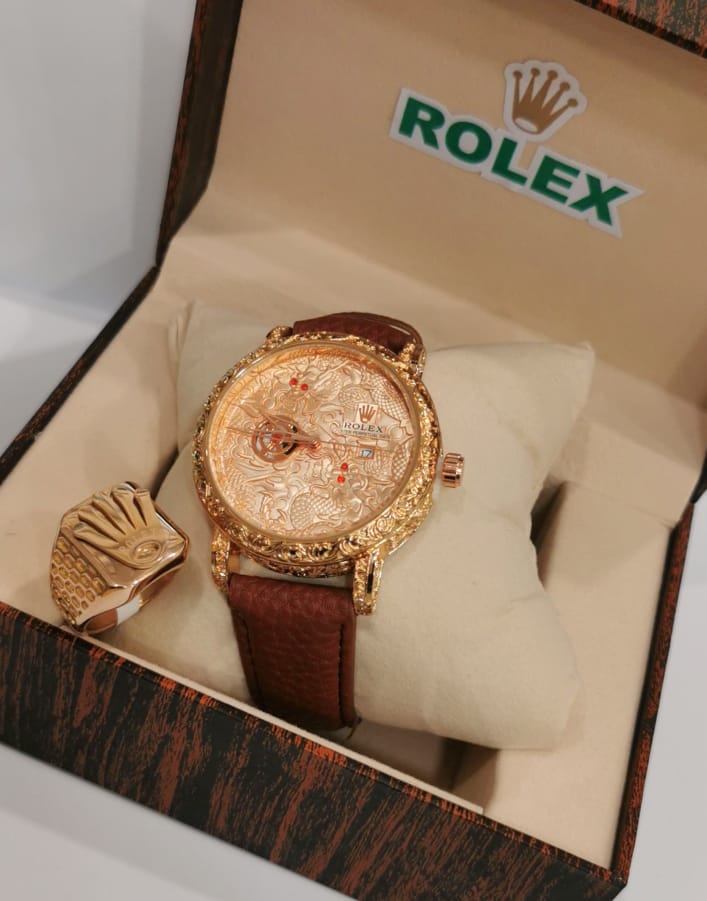 Bracelet rolex cuir sales