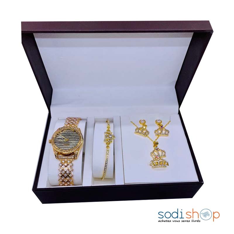 Montre Bracelet Plaquette Accessoire De Luxe Coffret Cadeau Pour Femme  MOH00203 Qualité Garantie