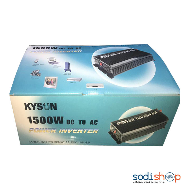 Convertisseur Kysun 12v 1000w, Onduleur Power Inverter 12v à 110v/220v  BAK00222 - Sodishop