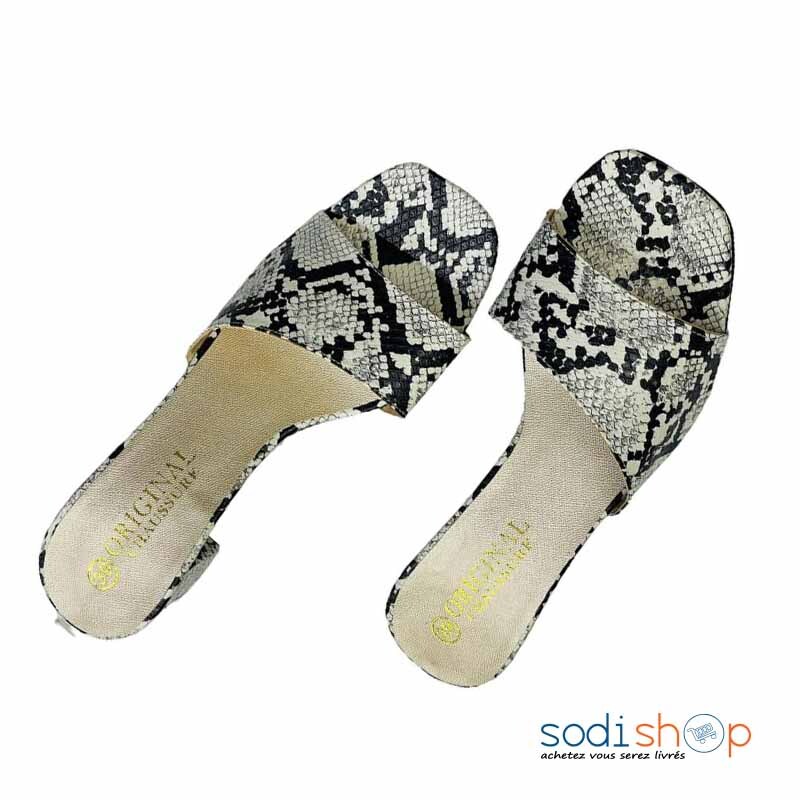 chaussure en peau de serpent