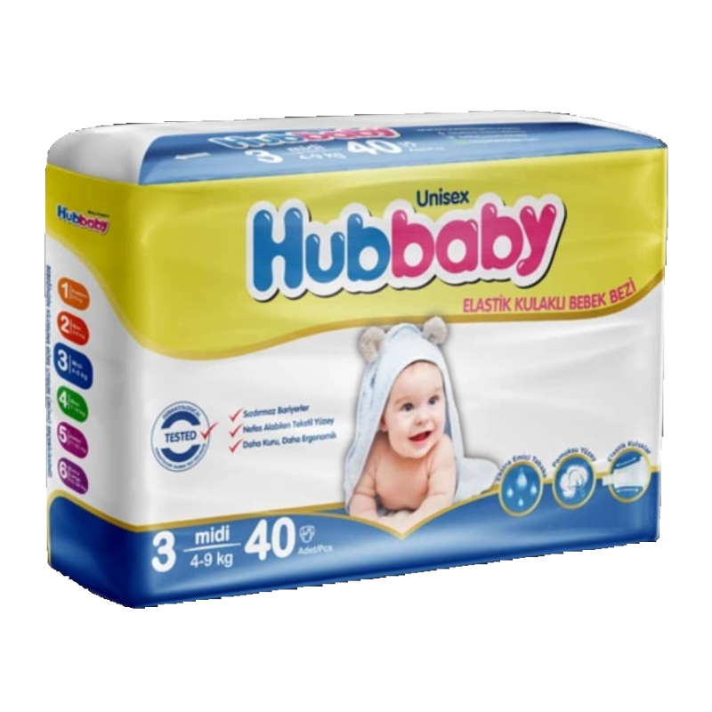 Couches Pour Bébé 4-9KG N3 - HUBBABY - FTM00228
