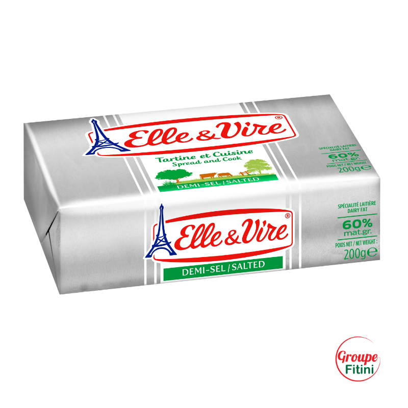 BEURRE DEMI-SEL 200G ELLE & VIRE - FTM00228