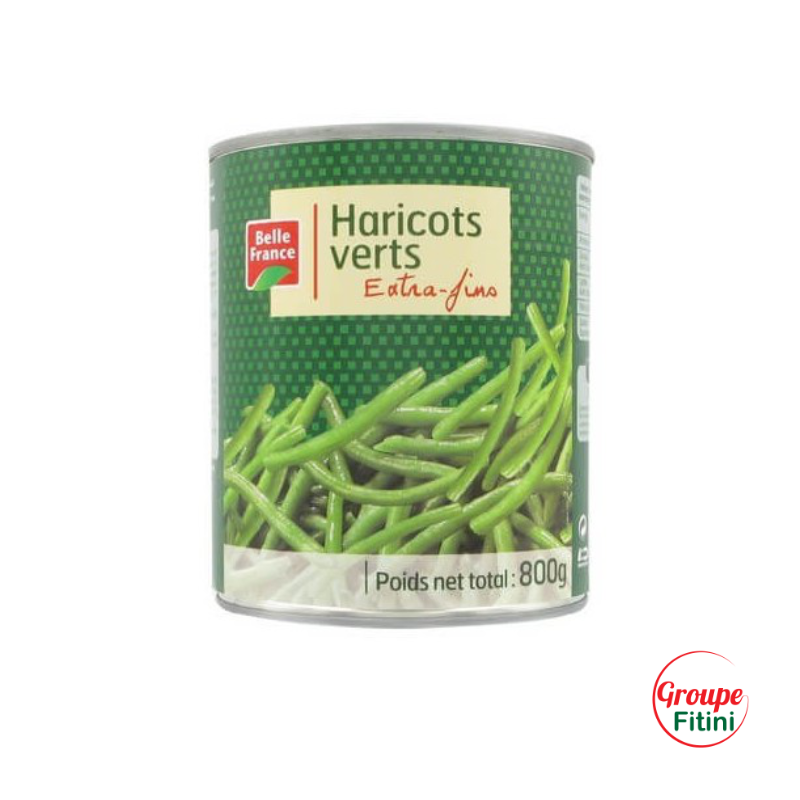 HARICOTS VERTS EXTRA-FINS 800G BELLE FRANCE FTM00228