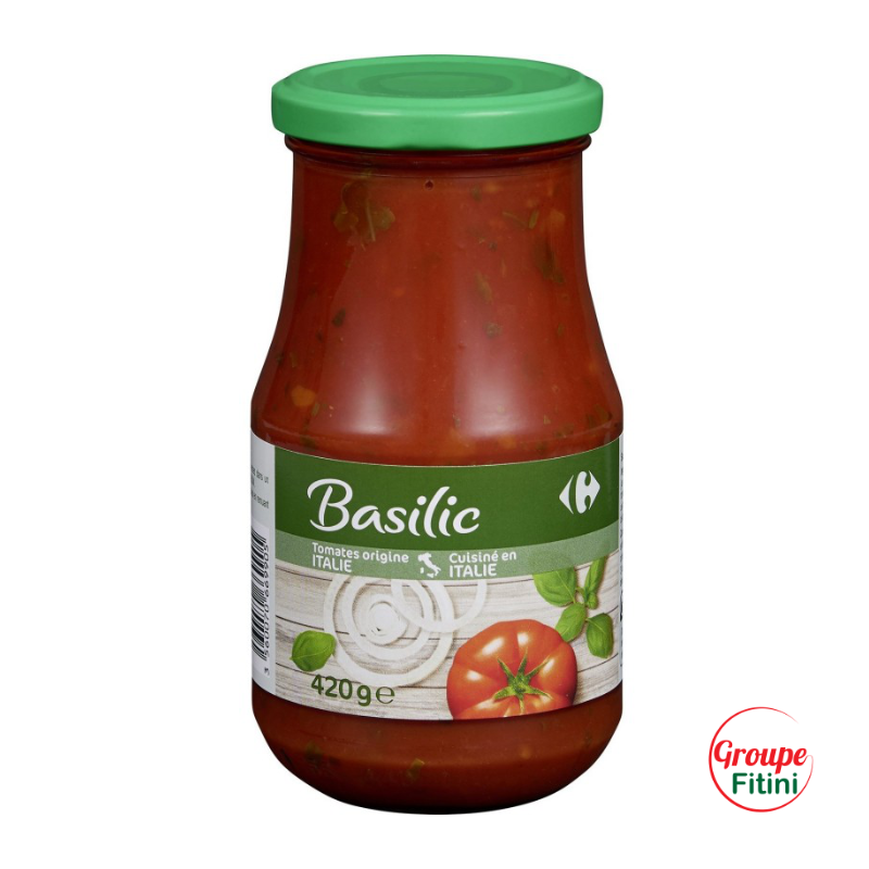 SAUCE TOMATE BASILIC 420G CARREFOUR - FTM00228