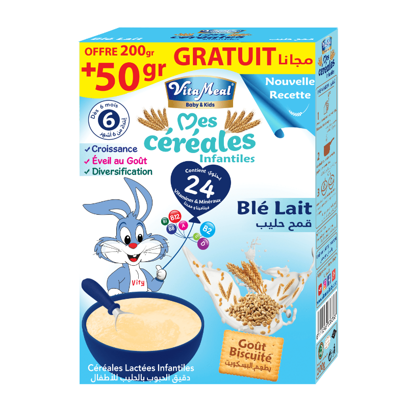 VITAMEAL CEREALES BLE LAIT DATTES 200g - FTM00228