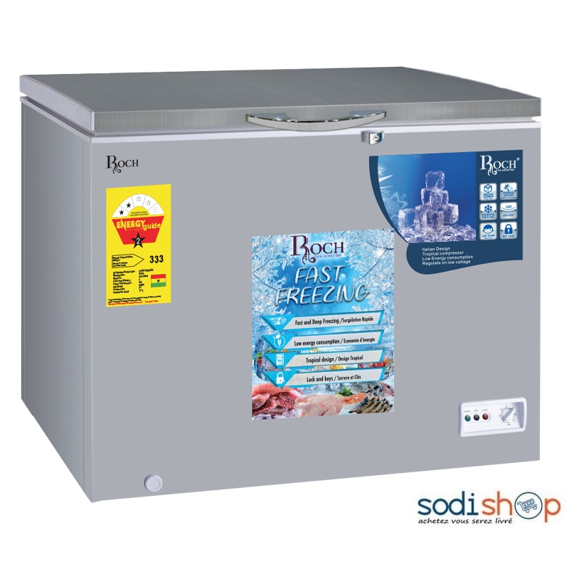 Congélateur Coffre Roch RCF-250 - Modèle Couché 200 Litres Une Porte SHA0027