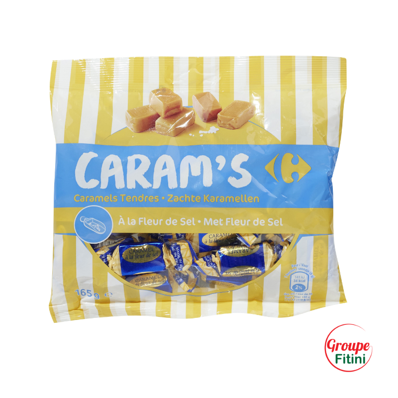 CARAMEL TENDRES FLEURS SEL 165G CARREFOUR FTM00228