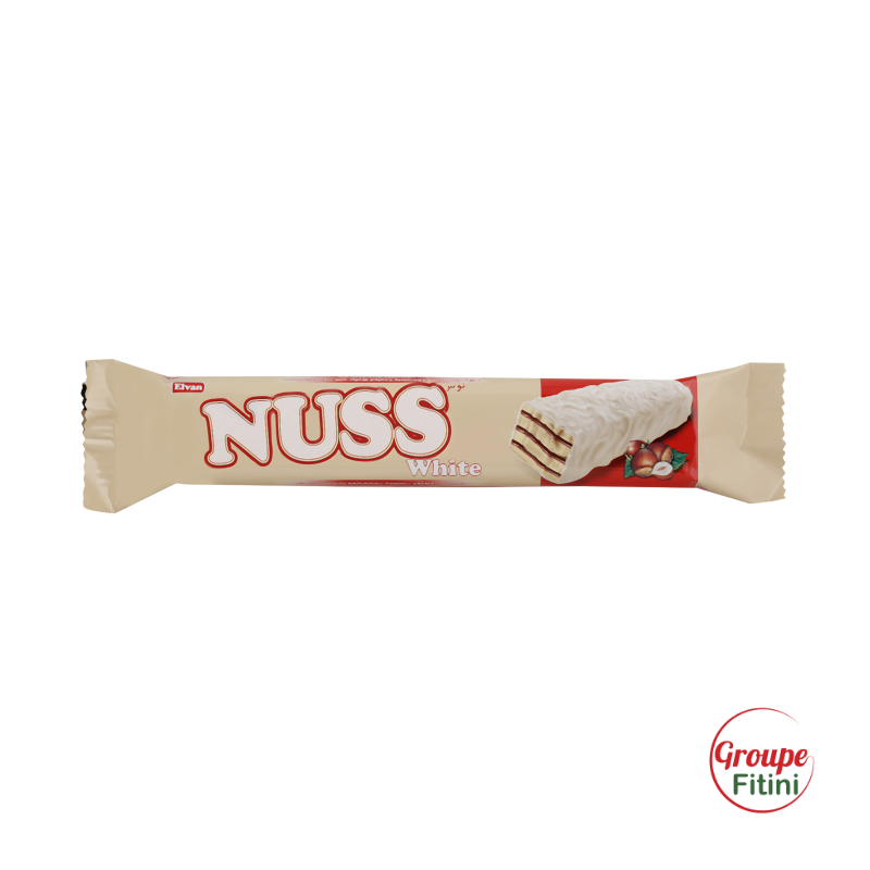 GAUFRE NUSS CHOCOLAT BLANC 28G ELVAN FTM00228