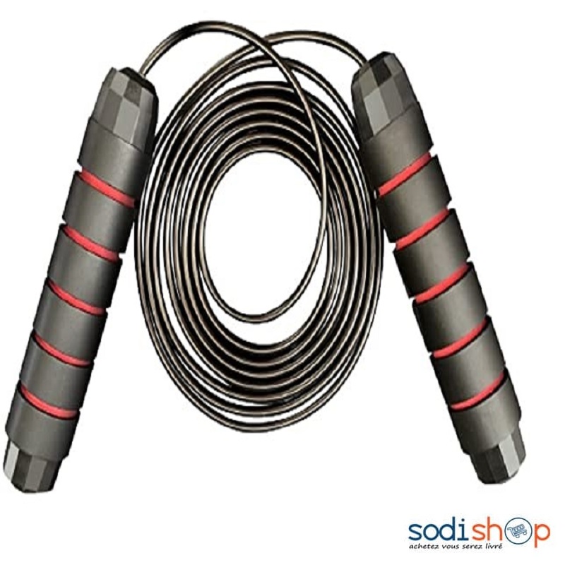 Corde à Sauter Fitness Sport Réglable avec Poignées Antidérapantes en  Mousse Confortable SODIEXP01D - Sodishop