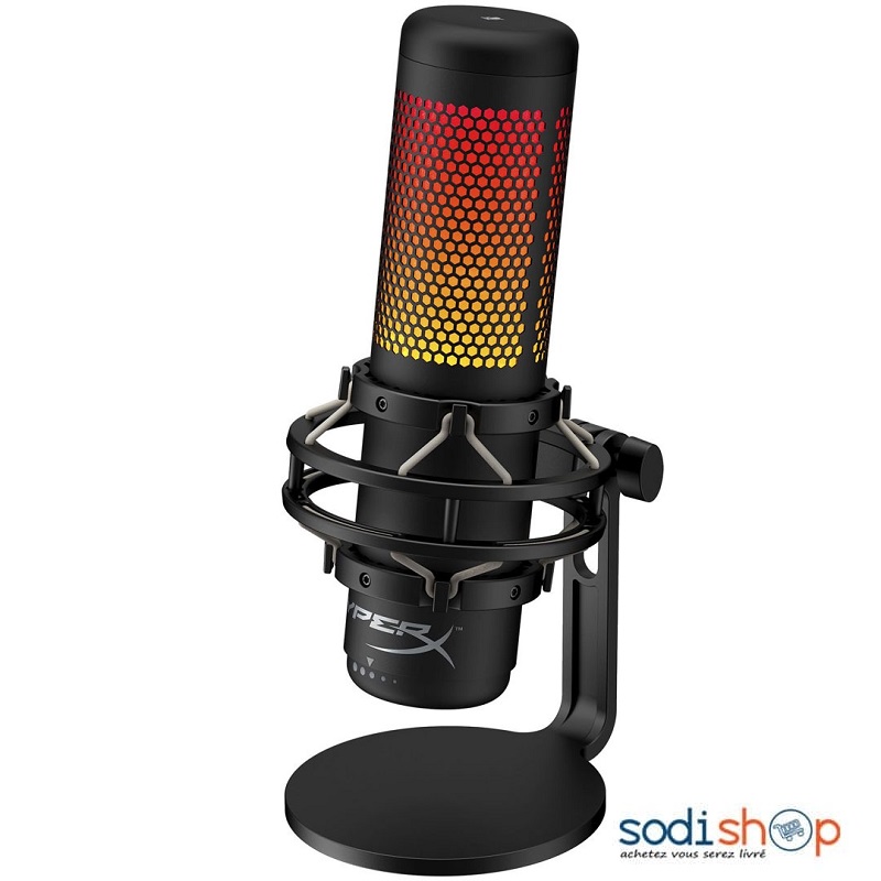 Microphone HyperX Son Omnidirectionnelle avec Filtre Anti-Pop Indicateur LED SODIEXP01D