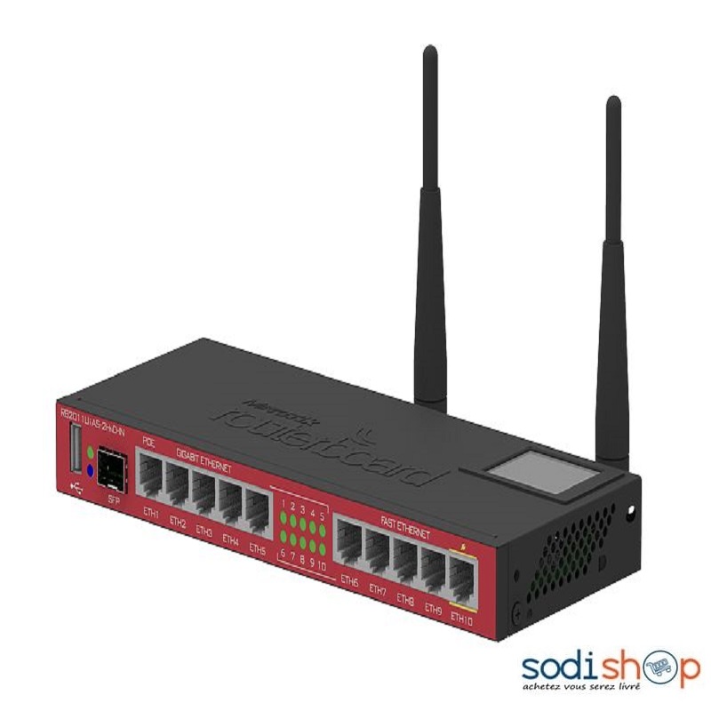 Routeur MikroTik RB2011 Serie Ethernet LAN Multiport Réseaux SODIEXP01D -  Sodishop