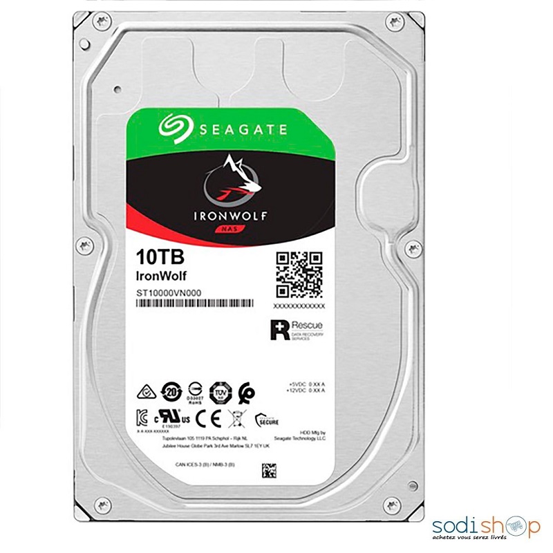 Seagate IronWolf 10TB Disque Dur Interne HHD 3,5
