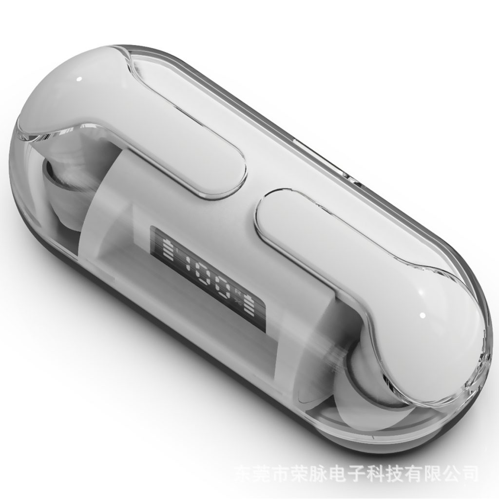 Ecouteur Bluetooth TWS E900 Couleur Transparante Avec Affichage