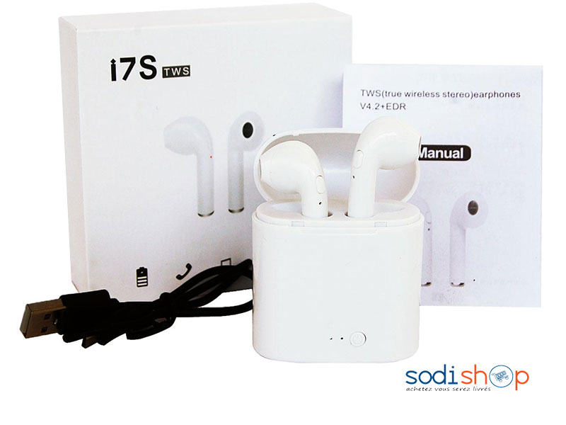 Ecouteurs Airpod i7S TWS Sans fil Bluetooth Intra-Auriculaire Haute Qualité pour Apple iOS et Android