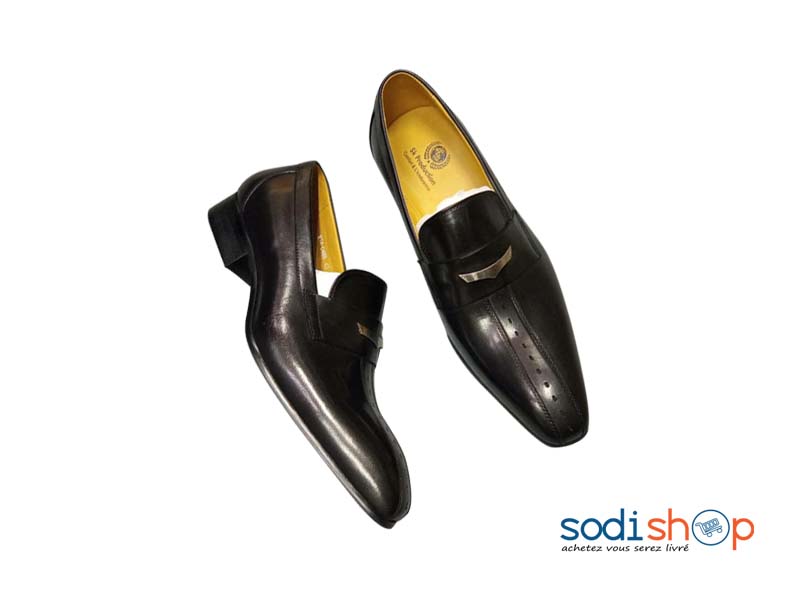 Soulier en Cuir SK Production Confort Optimal Chaussures Pour Homme Couleur Noir KO00124 Sodishop